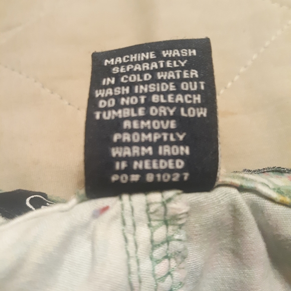 Celebrity Pink Green Splatter Mint Leaf Printed Cotton Skinny Jeans Size 11 - Picture 6 of 6